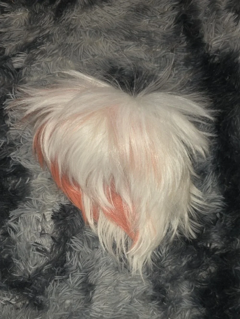 Two-Tone White and Pink Cosplay Wig